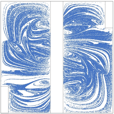 Visualization of mixing quality (CFD simulation)